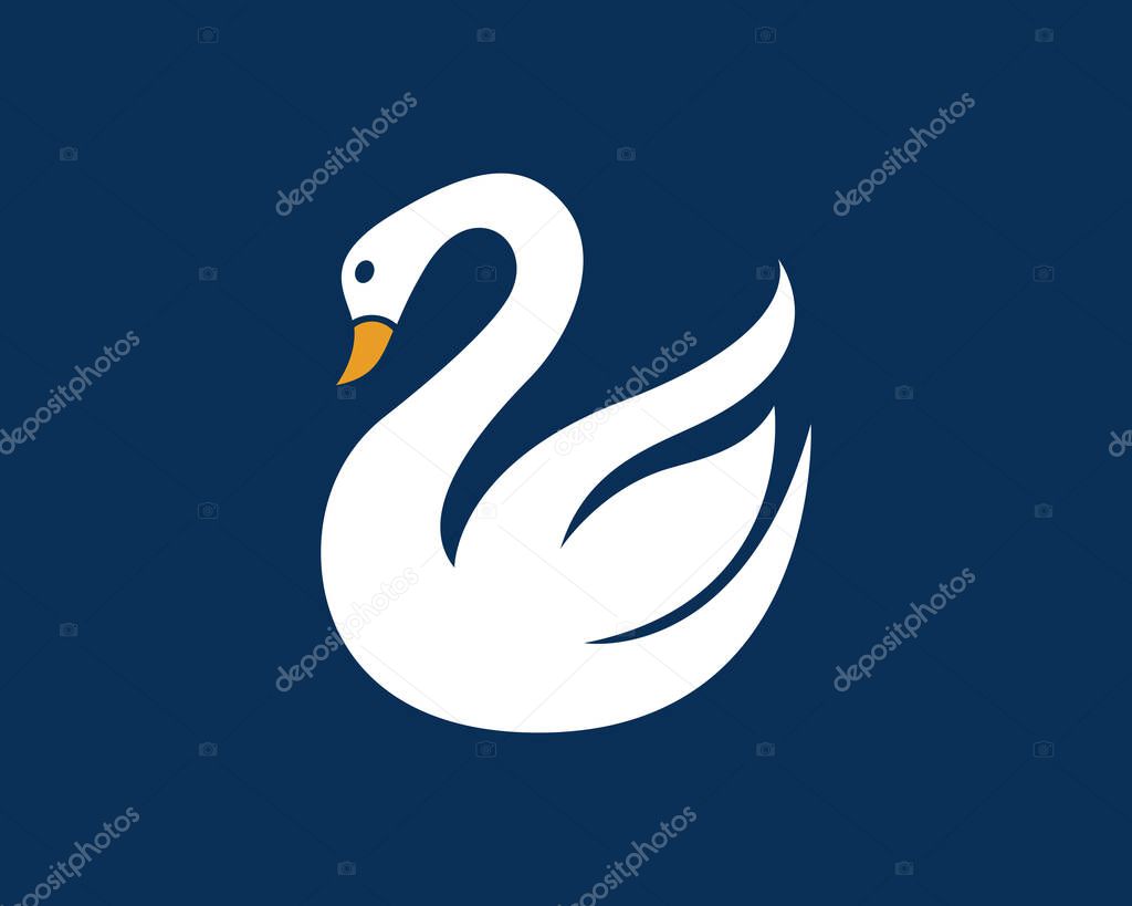 Swan logo Template design illustration