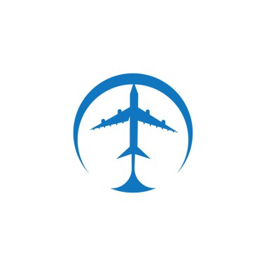 Uçak ikonu vektör illüstrasyon Logo Şablonu