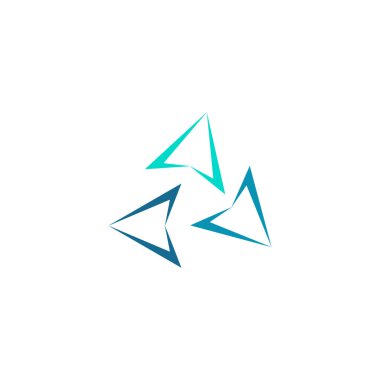 Üçgen logo şablon vektör resimleme tasarımı