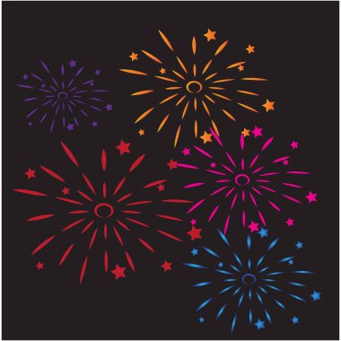 Havai fişekler Logo Şablonu vektör sembolü doğa