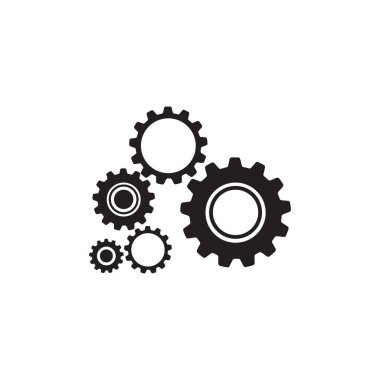 Gear Logo Şablonu vektör çizimi tasarımı