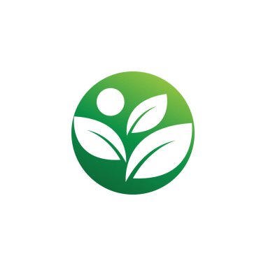 Yaprak ekolojisi logo şablonu vektör sembolü doğa