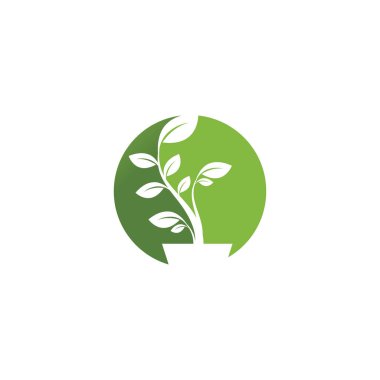 Yaprak ekolojisi logo şablonu vektör sembolü doğa