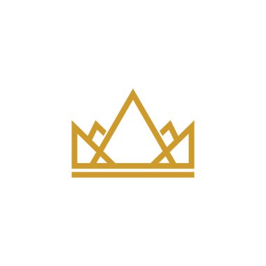 Crown Logo Şablonu vektör çizimi tasarımı