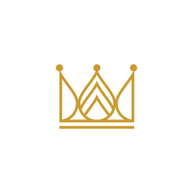Crown Logo Şablonu vektör çizimi tasarımı