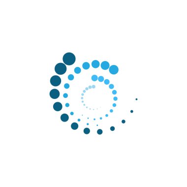 Yarım ton daire vektör illüstrasyon tasarımını noktalar