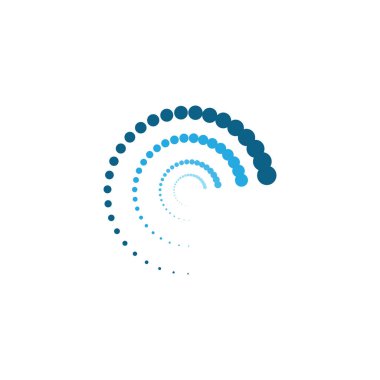 Yarım ton daire vektör illüstrasyon tasarımını noktalar