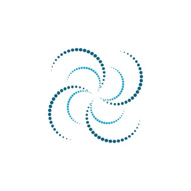 Yarım ton daire vektör illüstrasyon tasarımını noktalar