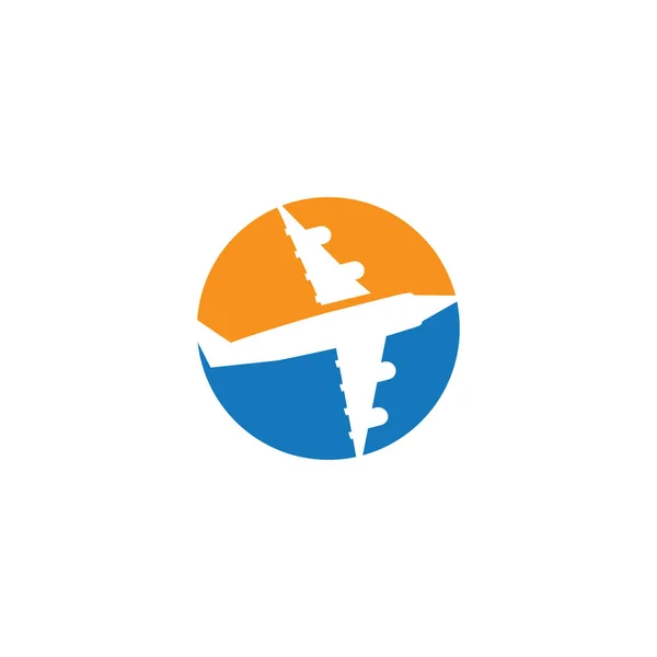 Дизайн Логотипа Векторной Иллюстрации Самолета — стоковый вектор