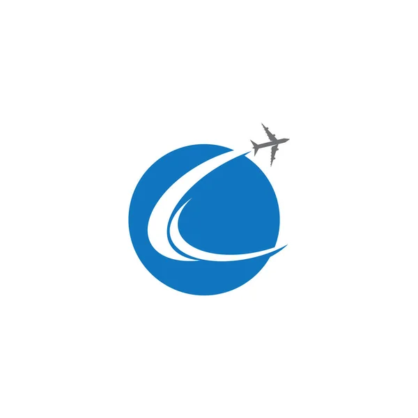 Icono Avión Vector Ilustración Diseño Logo Plantilla — Archivo Imágenes Vectoriales