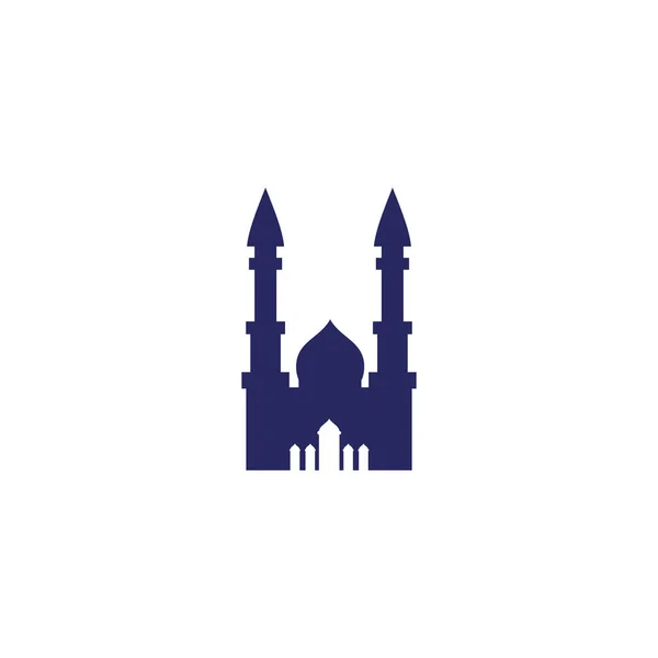 Mecset Logó Sablon Vektor Szimbólum Jellege — Stock Vector