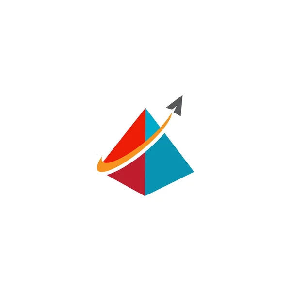 Üçgen Logo Şablon Vektör Resimleme Tasarımı — Stok Vektör