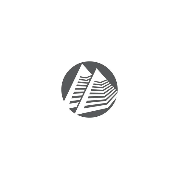 Trójkąt Logo Szablon Wektor Ikona Ilustracja Projekt — Wektor stockowy