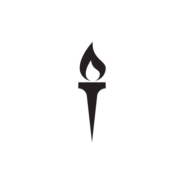 Torch Logo Şablonu vektör sembolü doğa