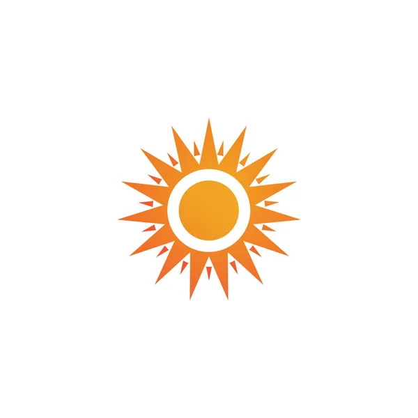 Sun Vector Illustrazione Icona Logo Template Design — Vettoriale Stock