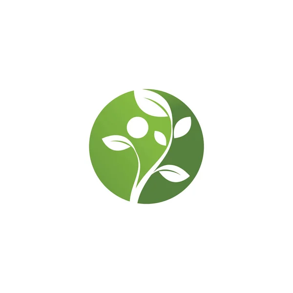 Ecología Hoja Logo Plantilla Vector Símbolo Naturaleza — Vector de stock