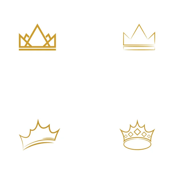 Crown Logo Template Vector 아이콘 디자인 — 스톡 벡터