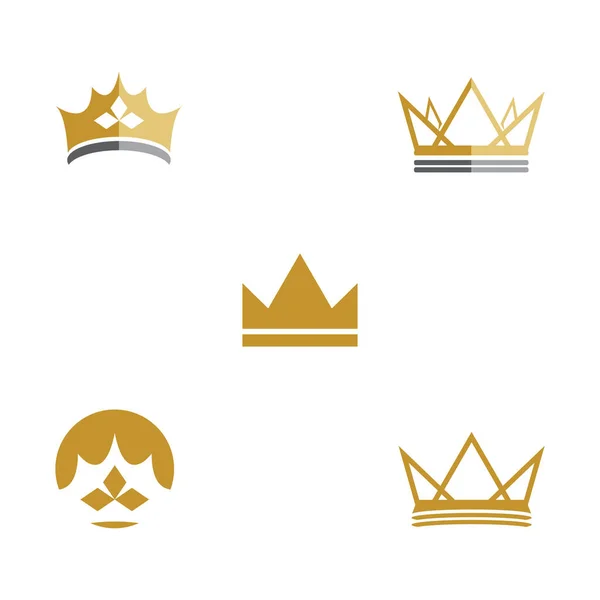 Crown Logo Template Vector 아이콘 디자인 — 스톡 벡터