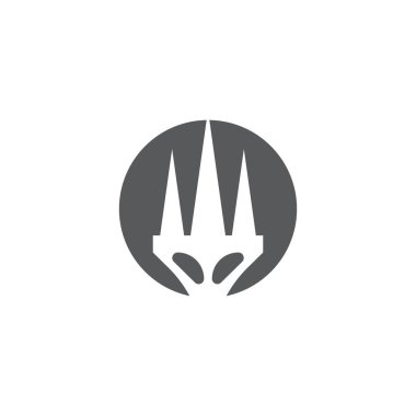 Trident Logo Şablonu vektör çizimi tasarımı