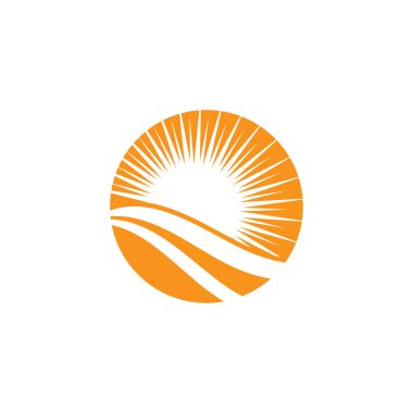 Güneş Dalgası Logo Şablonu vektör sembolü doğa