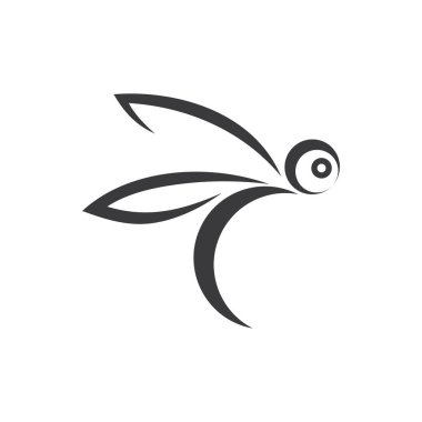 Yusufçuk resimleme simgesi tasarım şablonu vektörü