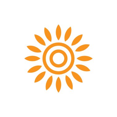 Güneş Vektörü illüstrasyon Simgesi Logo Şablonu tasarımı