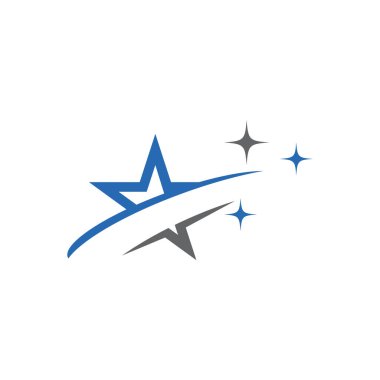 Yıldız simgesi şablon vektör illüstrasyon tasarımı