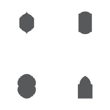 Cami pencere vektör tasarım şablonunu ayarla