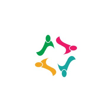 Topluluk, ağ ve sosyal simge tasarım şablonu