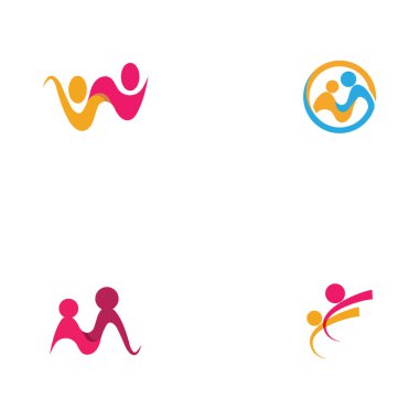 Topluluk, ağ ve sosyal simge tasarım şablonunu ayarla