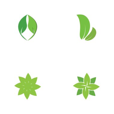 Yaprak Logo Şablonu vektör sembolü doğa