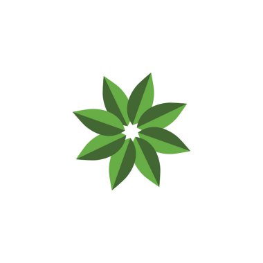 Yaprak Logo Şablonu vektör sembolü doğa