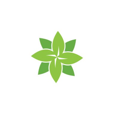 Yaprak Logo Şablonu vektör sembolü doğa