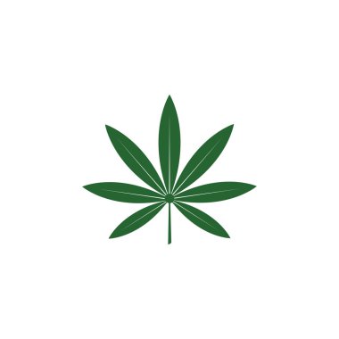 kenevir yaprağı illüstrasyonu, yeşil simge 