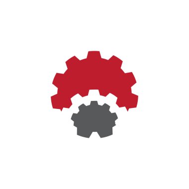 Gear Logo Şablonu vektör çizimi tasarımı