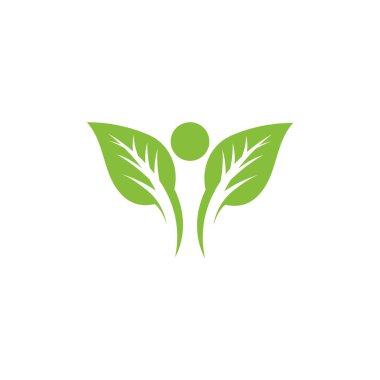 Yaprak ekolojisi logo şablonu vektör sembolü doğa