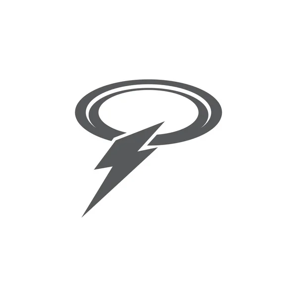 Lightning Logo Template Vector Symbool Natuur — Stockvector