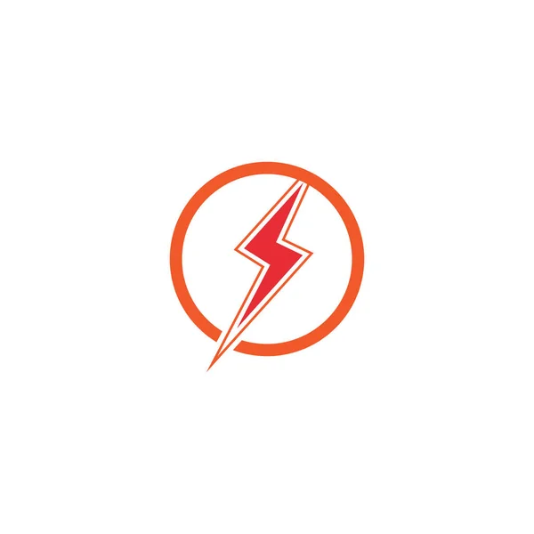 Lightning Logo Template Vector Symbol Nature — Stock Vector