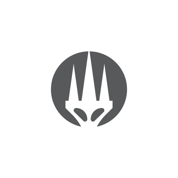 Trident Logo Plantilla Vector Icono Ilustración Diseño — Vector de stock