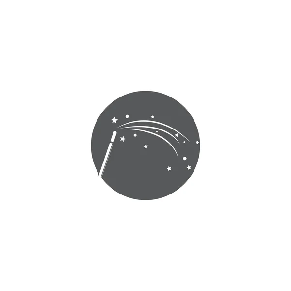 Wand Magic Stick Logo Template Vector Symbol — Stock Vector