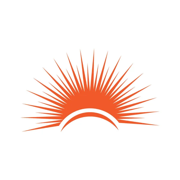 Sun Wave Logo Symbol Wektora Szablonu Natura — Wektor stockowy