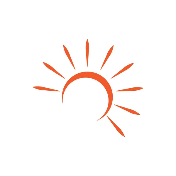 Sun Wave Logo Template Vector — 스톡 벡터