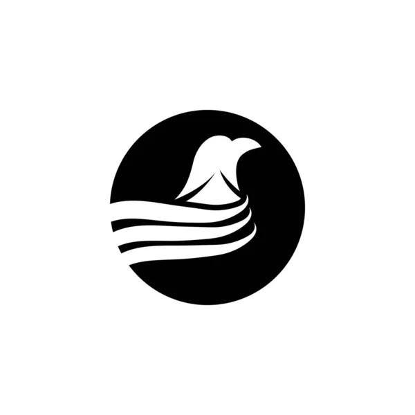 Falcon Orel Birdwave Logo Šablony Vektorový Symbol Příroda — Stockový vektor
