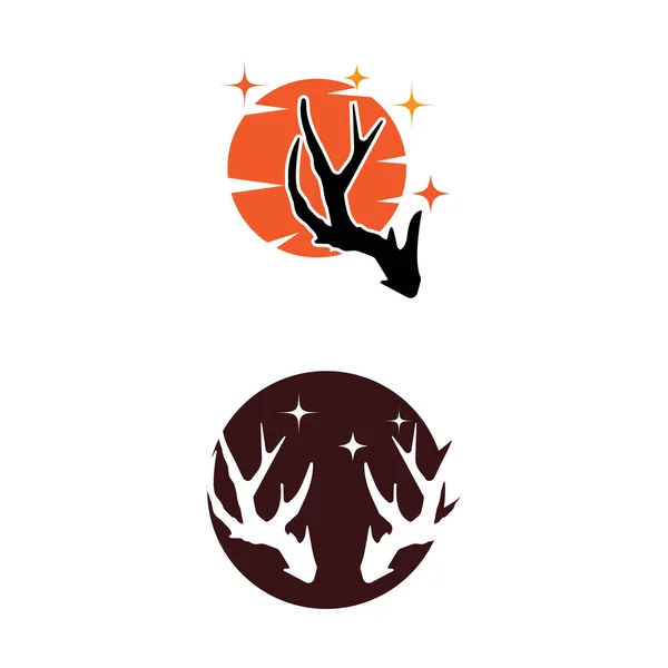 Рог Логотип Шаблон Векторний Символ Природа — стоковий вектор
