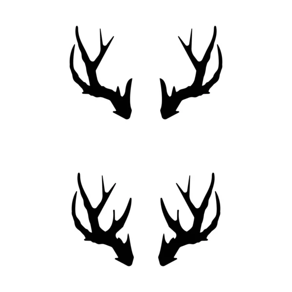 Horn Logo Mall Vektor Symbol Natur — Stock vektor