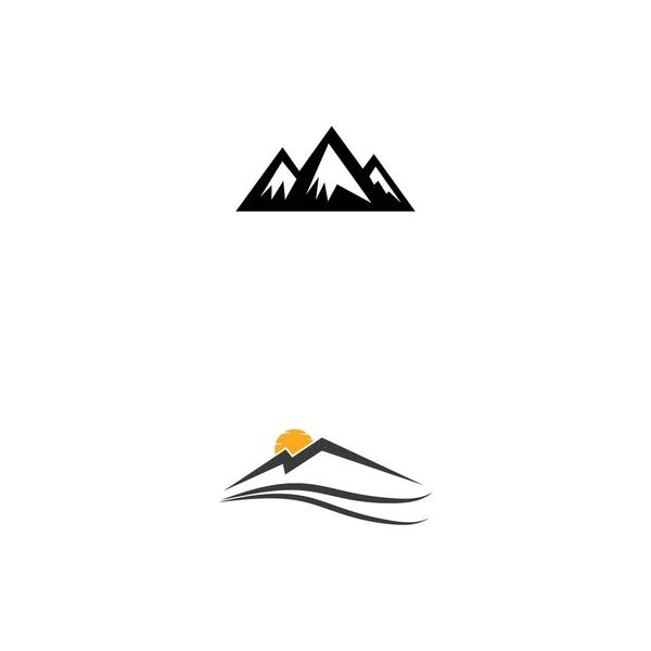 Modèle Logo Montagne Symbole Vectoriel Nature — Image vectorielle