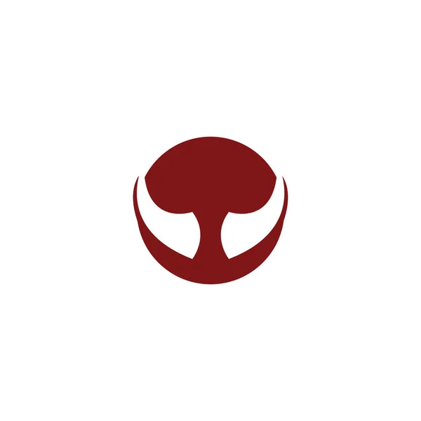 Horn Logo Template Vetor Símbolo Natureza — Vetor de Stock
