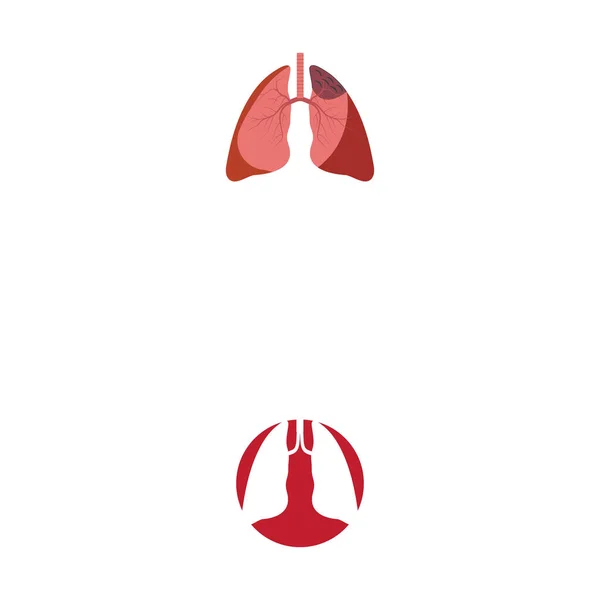 Lung Logo Template Vetor Símbolo Natureza — Vetor de Stock