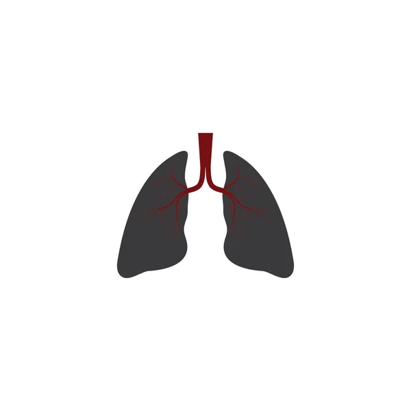 Lung Logo Template Vector Symbool Natuur — Stockvector