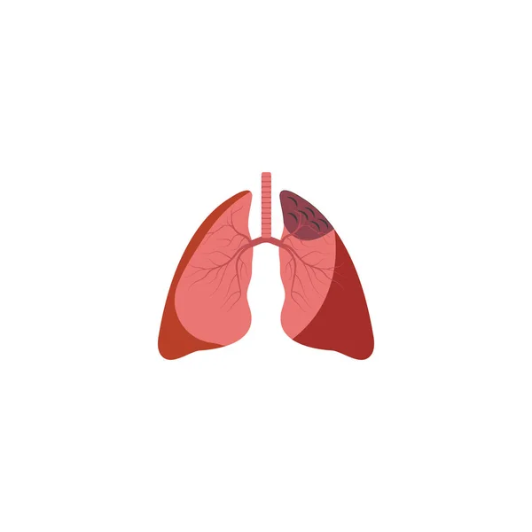 Lung Logo Şablonu Vektör Sembolü Doğa — Stok Vektör